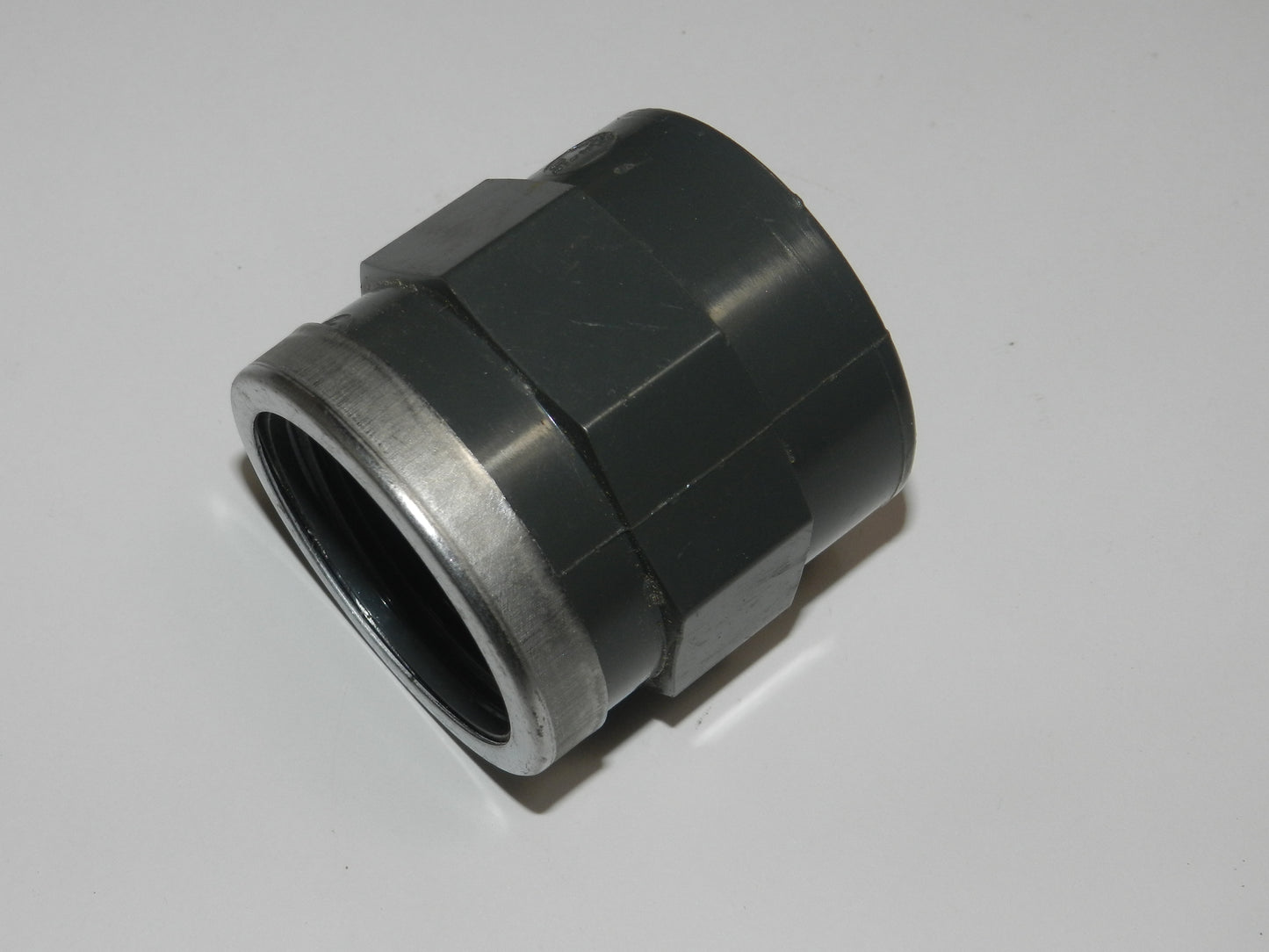 PVC+PP Fitting Übergangsmuffe mit Ring 1 x klebe Innengewinde