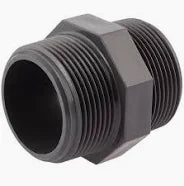 PVC+PP Fitting 2 x Außengewinde