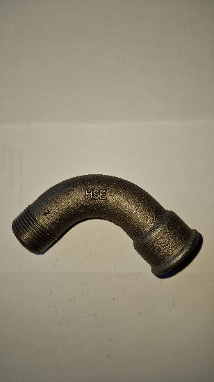 Temperguss Bogen 90° lang Innen+Aussengewinde schwarz