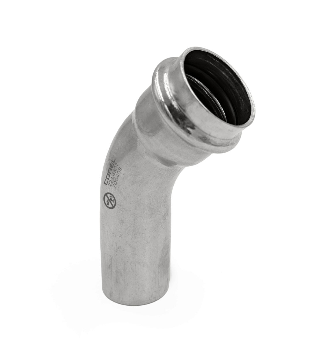 Fitting Press Edelstahl Bogen 45° I-A