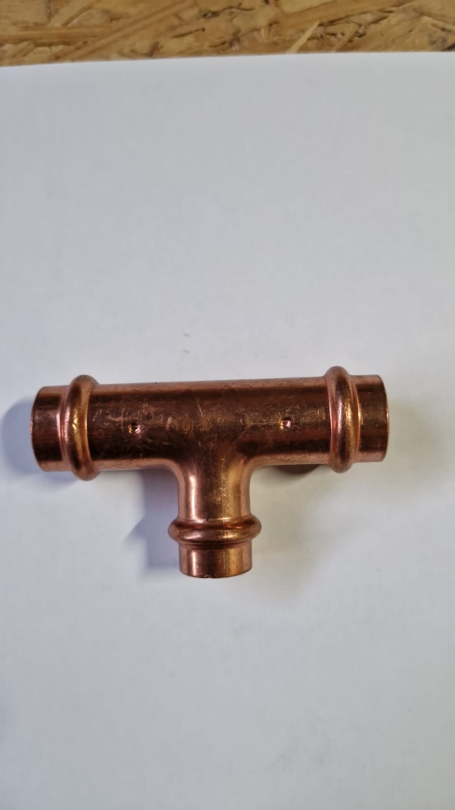 Kupfer Press T-Stück reduziert