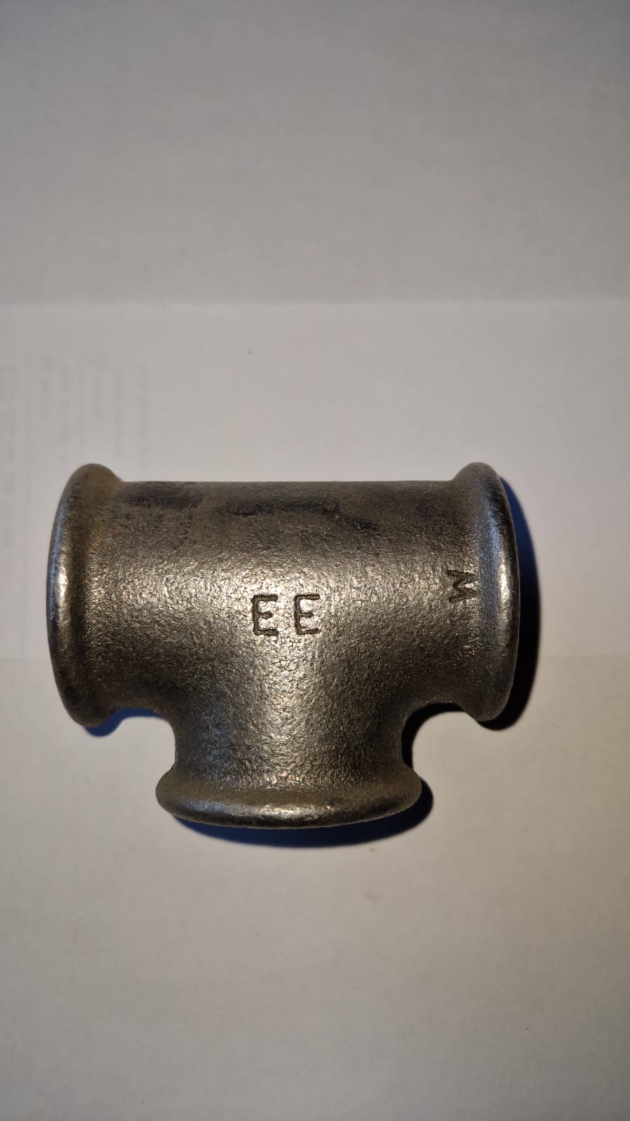 Temperguss T-Stück schwarz