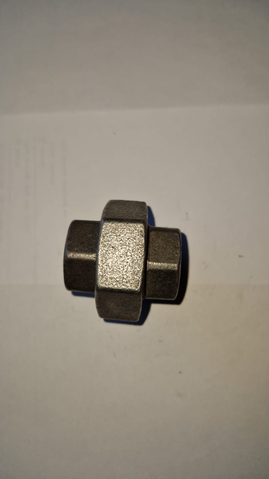 Temperguss Verschraubung 2x Innengewinde konisch schwarz