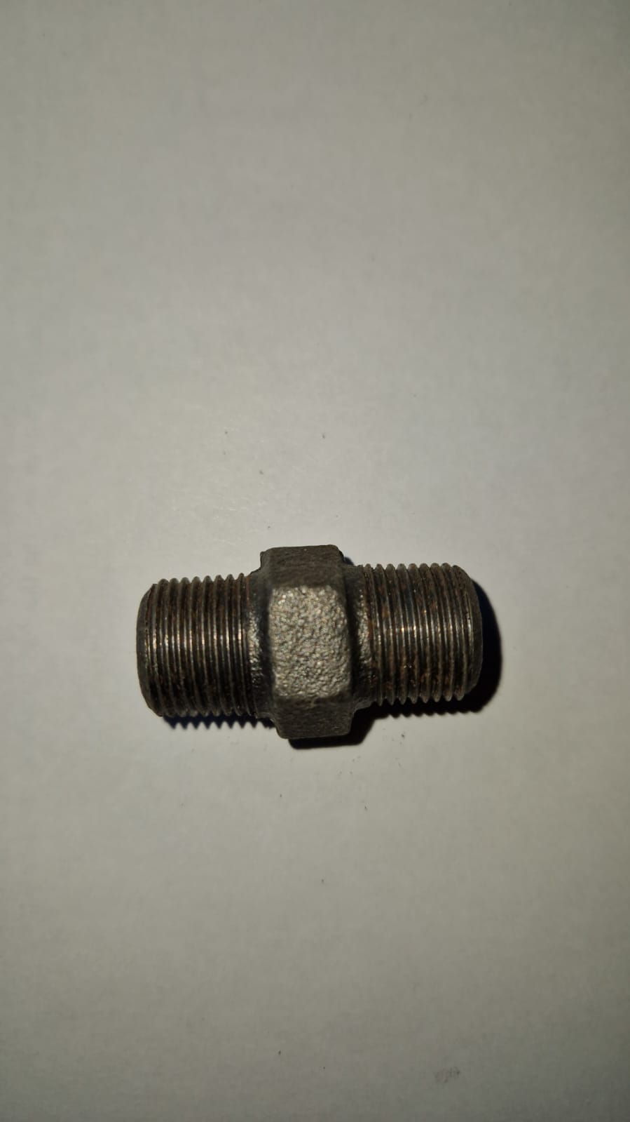 Temperguss Doppelnippel scharz