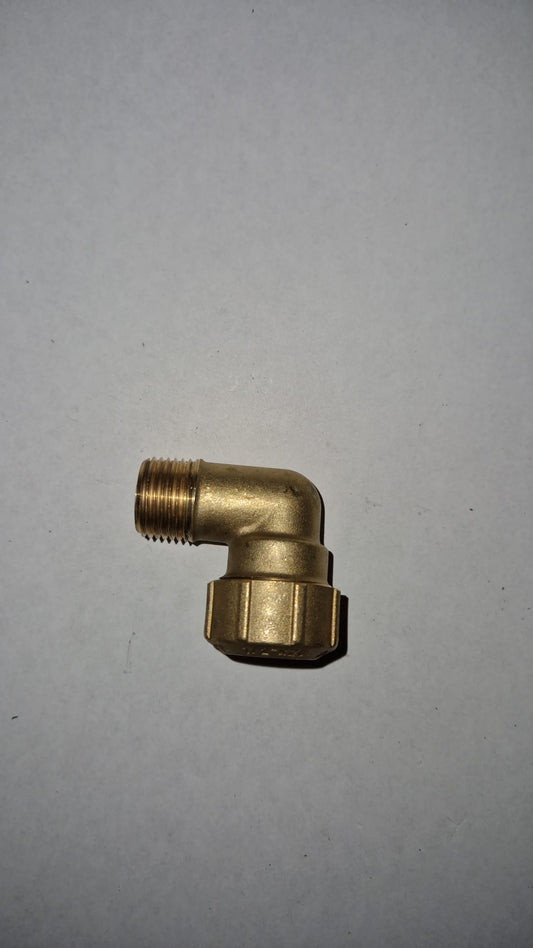 Messing PE-Verschraubung 90° IA