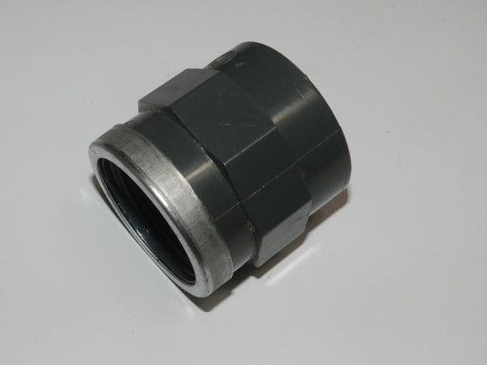 PVC+PP Fitting Übergangsmuffe mit Ring 1 x klebe Innengewinde