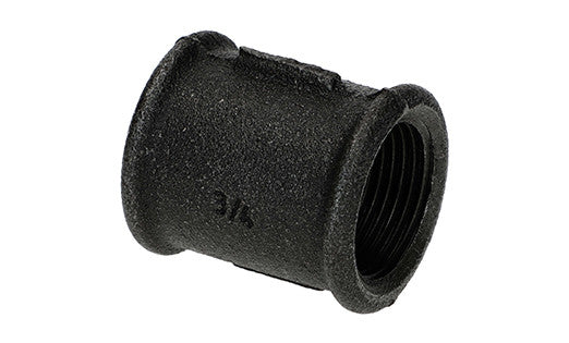 Temperguss Muffe schwarz