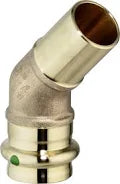 Fitting Press  Bogen 45° I+A Messing Rotguss